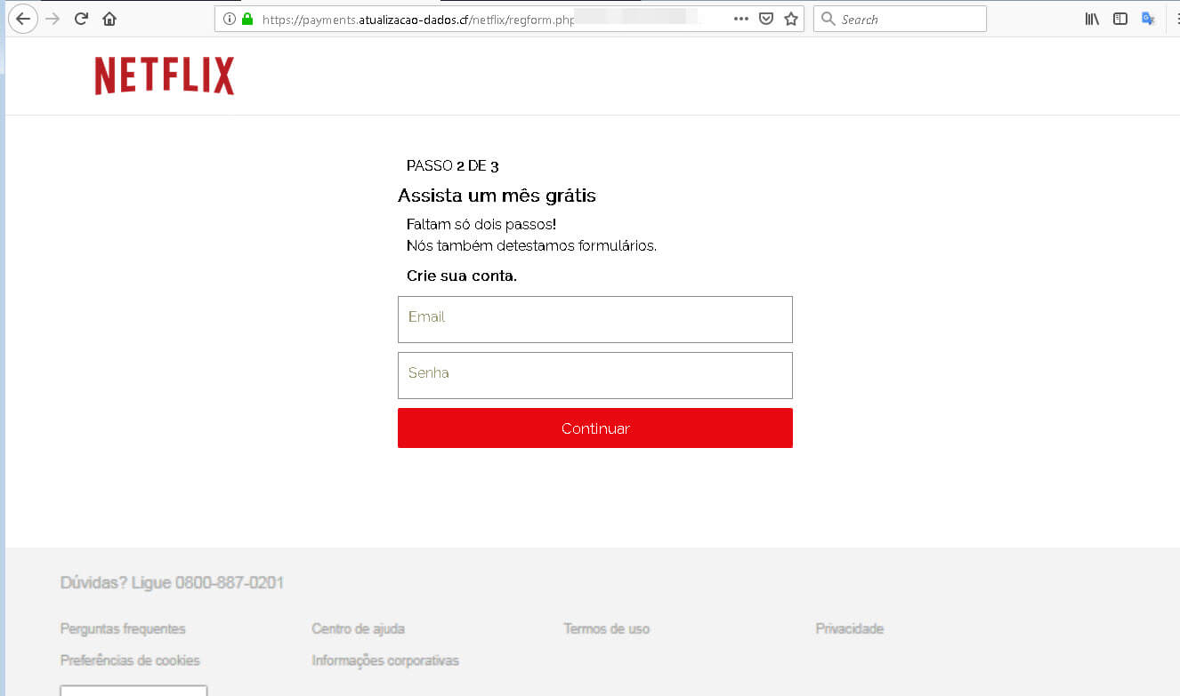 Phishing e-mail: sua conta da Netflix deve ser atualizada - Gatefy