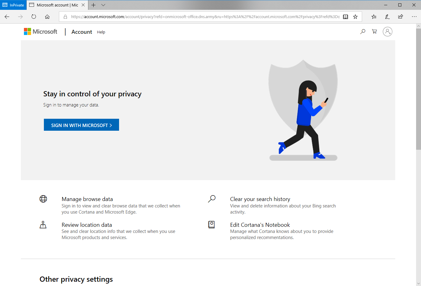 Redirect page after submitting login info