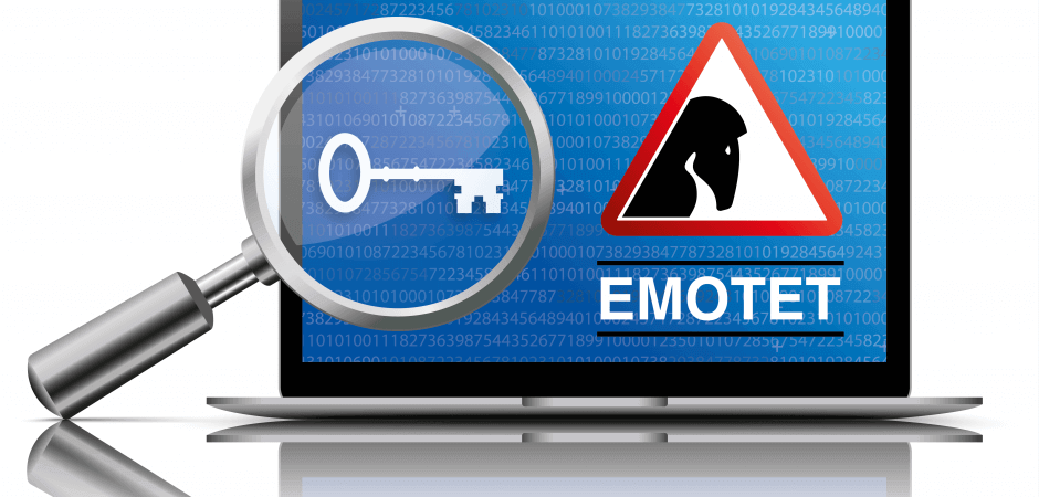 Image of Emotet malware on a computer